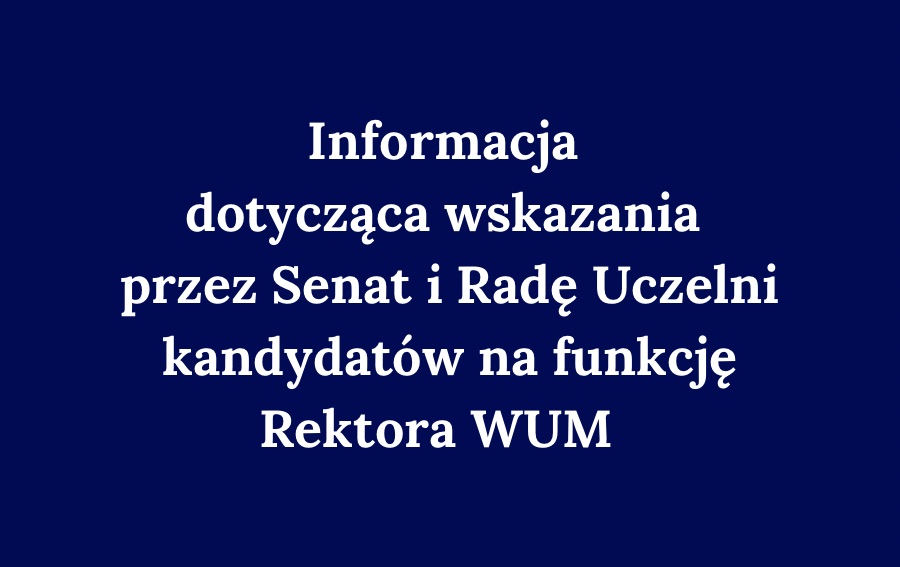 Senat i Rada wskazały kandydatów na rektora