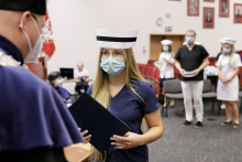 The capping ceremony of nursing graduates