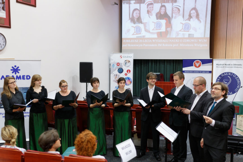 Występ Chóru w trakcie Jubileuszu 20-lecia Wydziału Nauki o Zdrowiu WUM