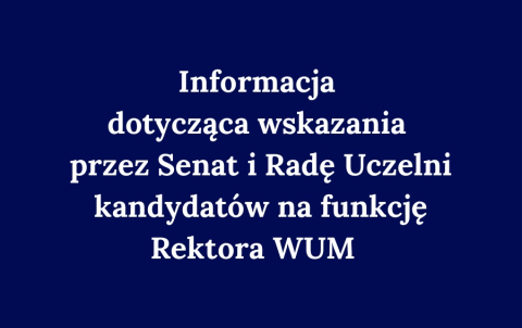 Senat i Rada wskazały kandydatów na rektora